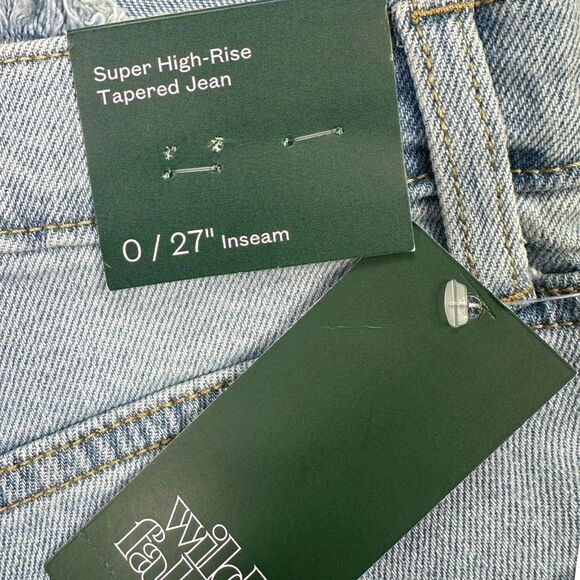 Wild Fable Super High-Rise Tapered Jean - Size 0 / 27” Inseam - Picture 7 of 8